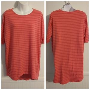 LulaRoe Irma Striped Short Sleeve Hi Low Tunic